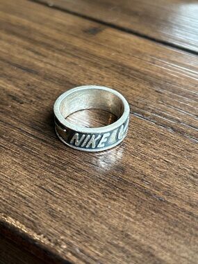 Vintage Sterling Silver Nike Ring 8 grams Stamped 925